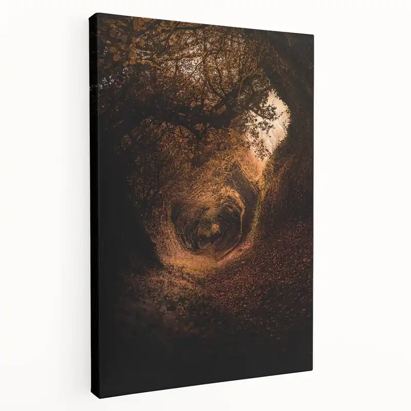 Fall Canvas Art - Enchanted Autumn Tunnel Wall Decor Last Chance