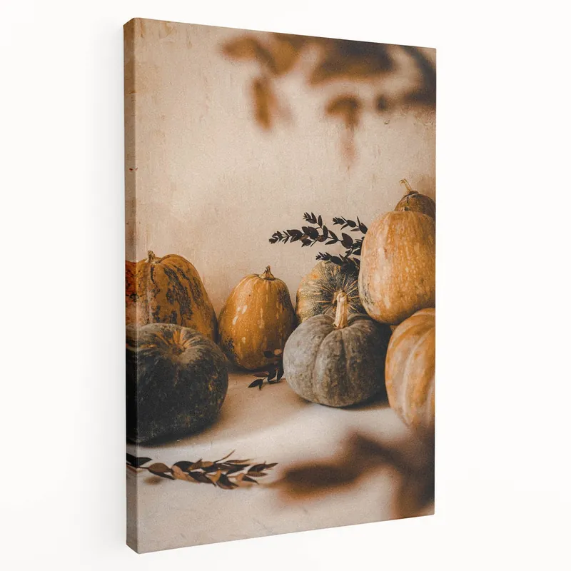 While Supplies Last Rustic Pumpkin Arrangement – Fall Wall Art for Cozy Interiors