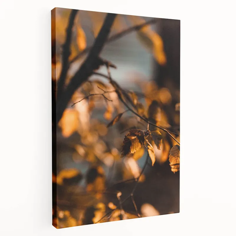 Golden Autumn Leaves – Soft Focus Fall Wall Art Print Direct From Manufacturer