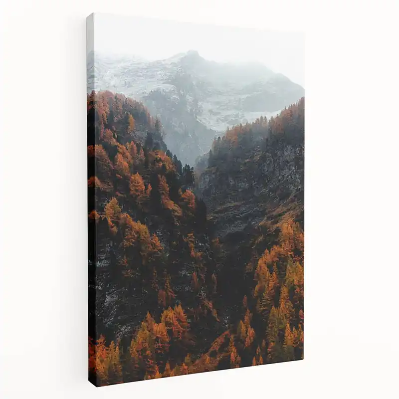 Buy Online Misty Autumn Mountains - Fall Wall Art Autumn Canvas Art