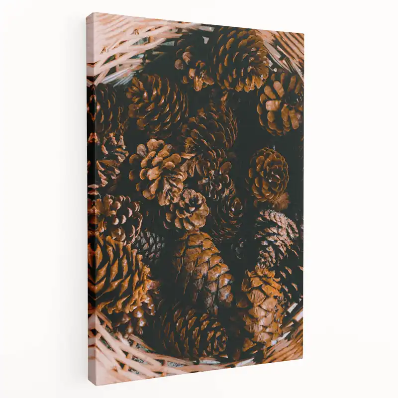 Rustic Pinecones - Fall Wall Art Autumn Canvas Art Print Deal