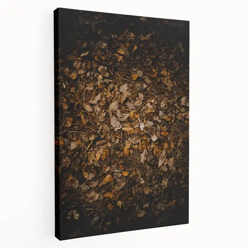 Shop Now Rustic Fall Wall Art – Autumn Leaves Forest Floor Canvas Print
