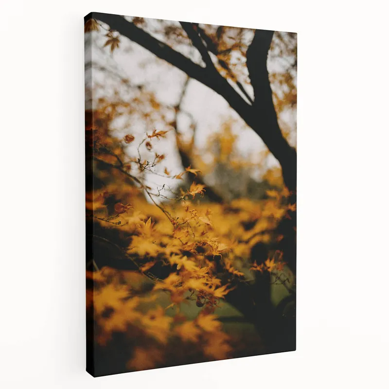 New Release Golden Autumn Leaves Fall Wall Art – Seasonal Nature Canvas Print