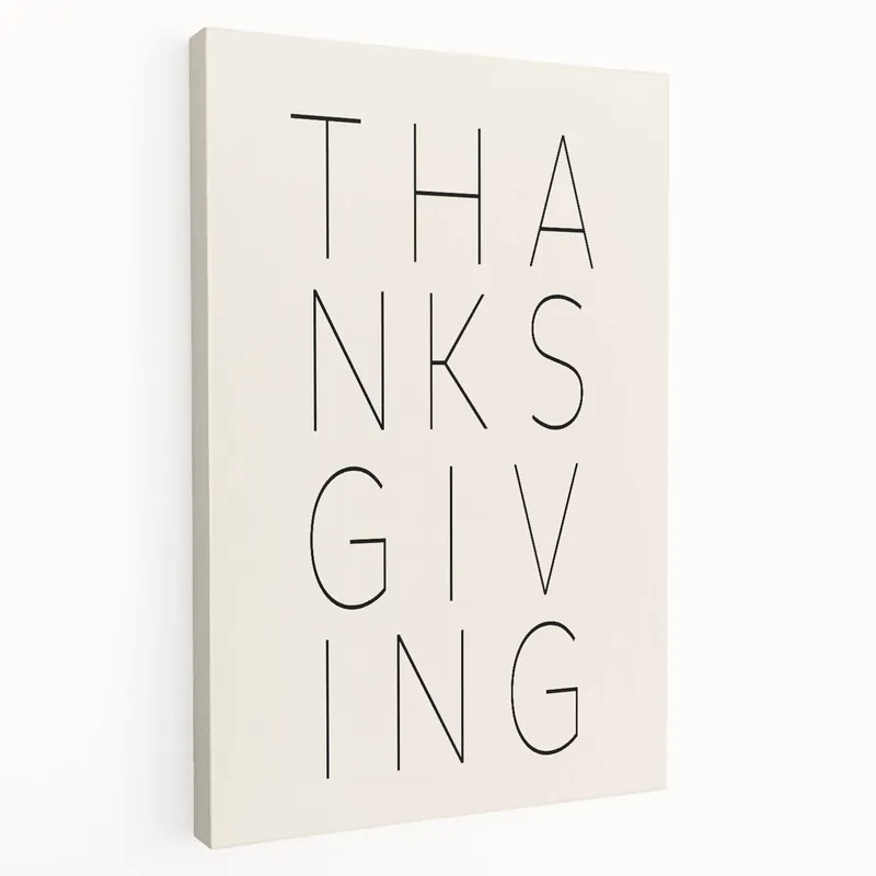 Minimalist Thanksgiving Fall Wall Art – Autumn Canvas Decor Place Order
