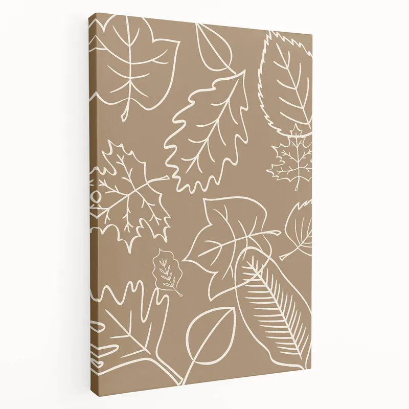 Minimalist Fall Leaves Wall Art - Autumn Canvas Art for Cozy Decor Today Only