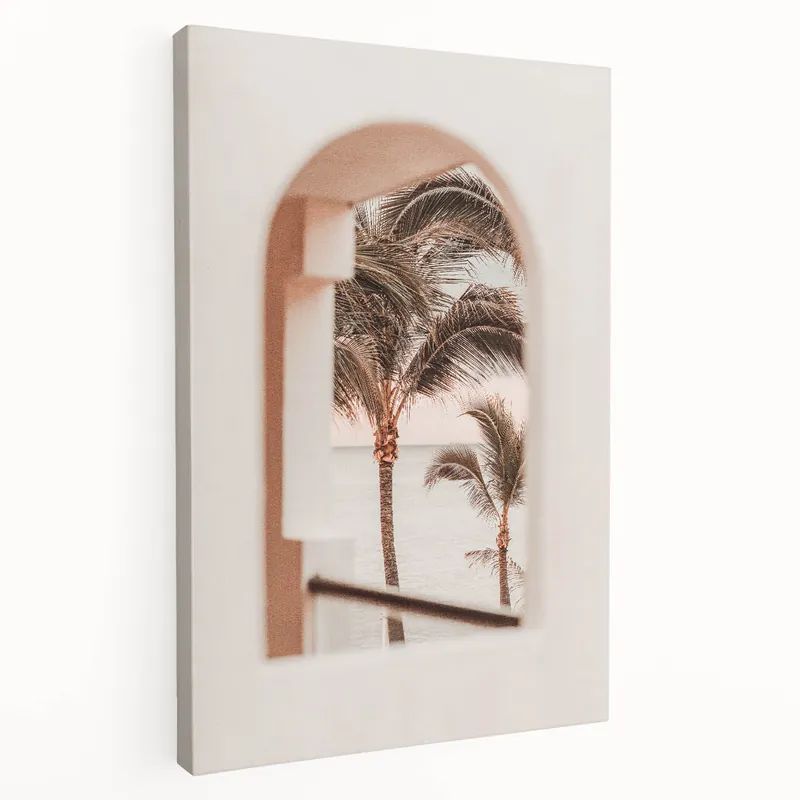 Summer Wall Art – Tropical Palm Sunset Canvas Print Next Day Delivery