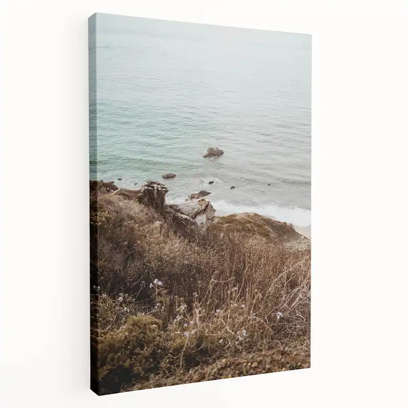 Latest Summer Landscape Art – Coastal Cliff and Ocean Serenity