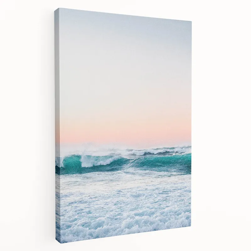 Beach Decor Prints – Ocean Waves with Sunset Sky Top Pick