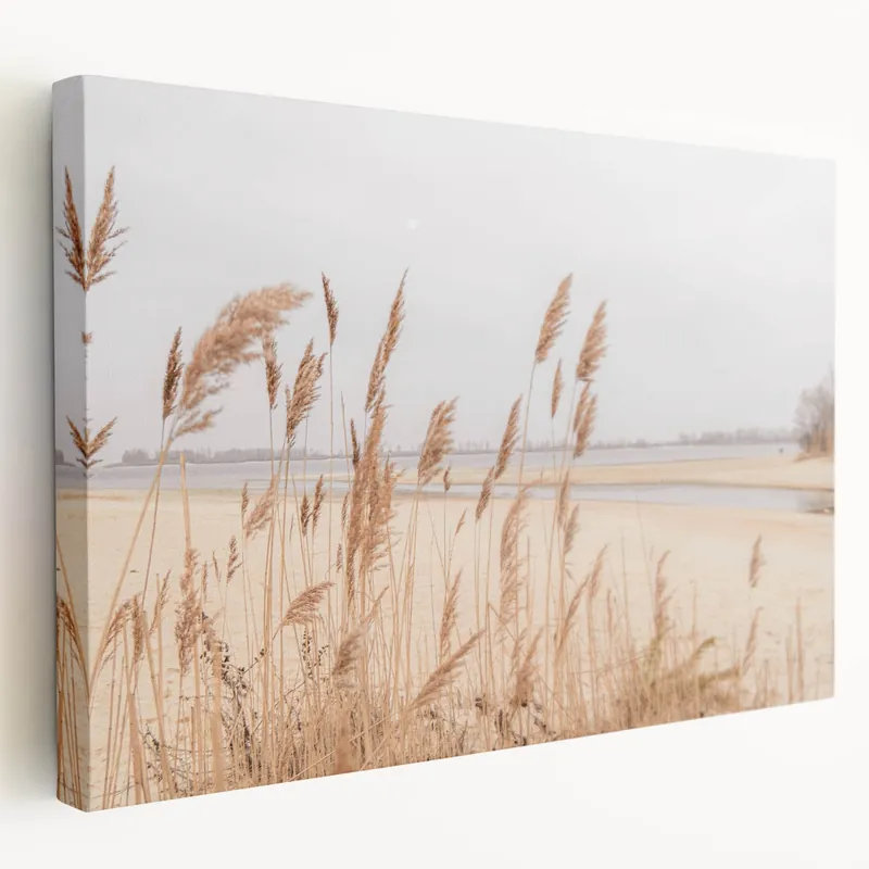 Golden Dune Grasses - Relaxing Summer Scenery Canvas Limited Time