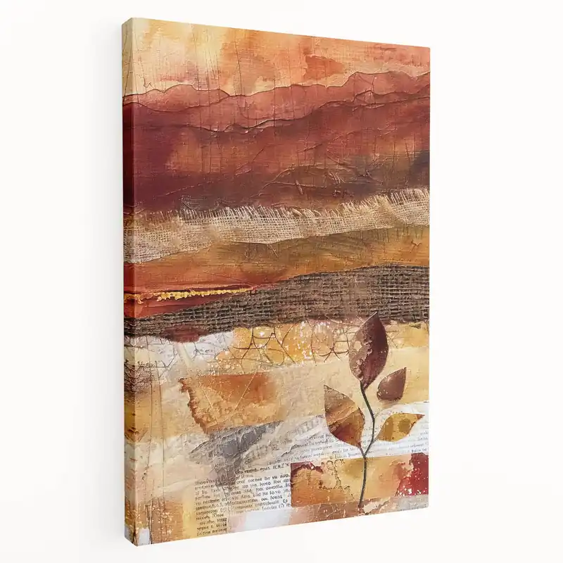 Rustic Harvest Collage - Fall Wall Art Textured Vintage Seasonal Print Limited Time