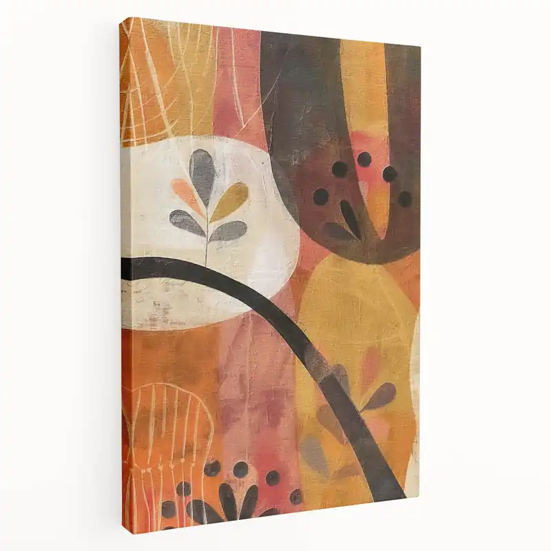 Playful Autumn Leaves - Fall Wall Art Modern Abstract Seasonal Print Bulk Order