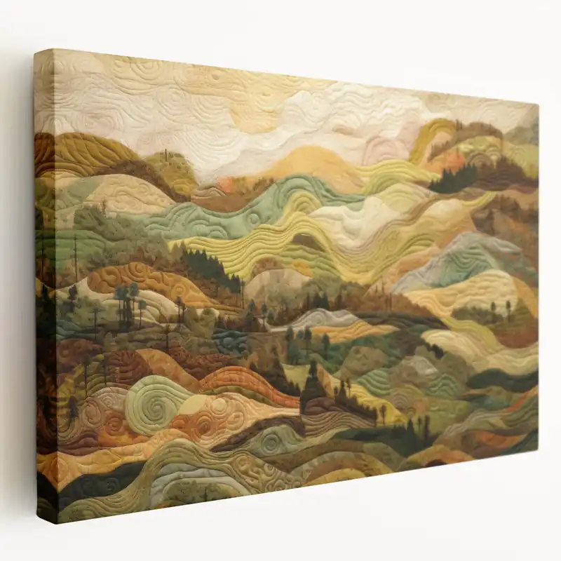 Harvest Hills Patchwork - Fall Wall Art Rustic Countryside Landscape While Supplies Last