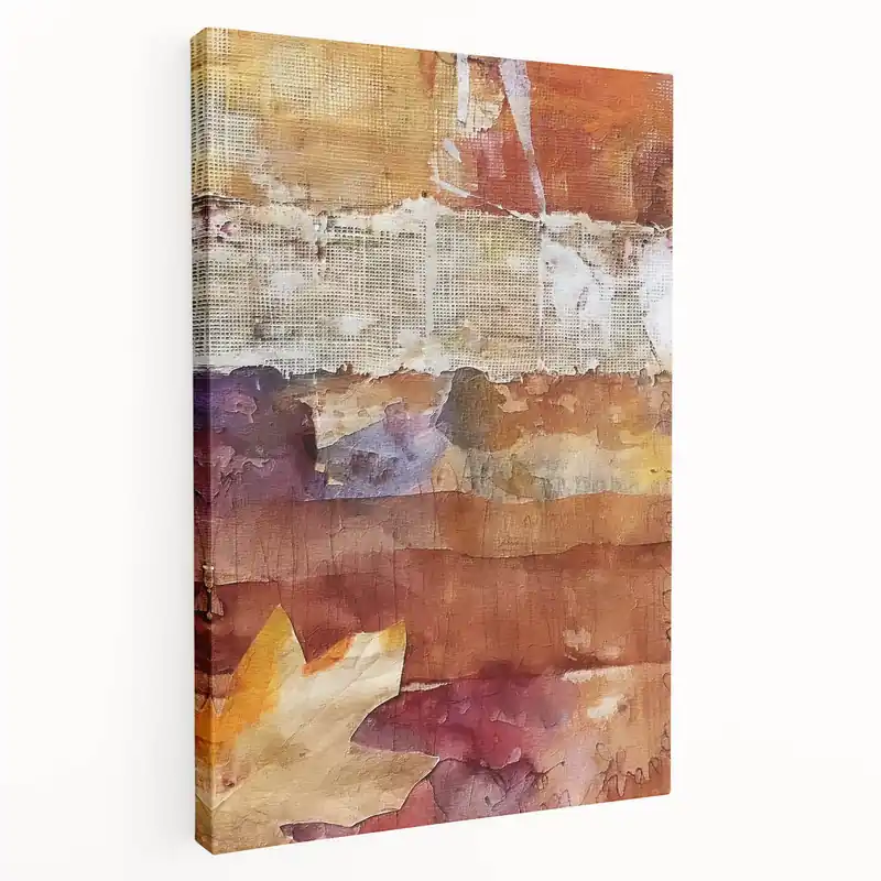 Rustic Autumn Leaf - Fall Wall Art Textured Vintage Seasonal Print Seasonal Sale