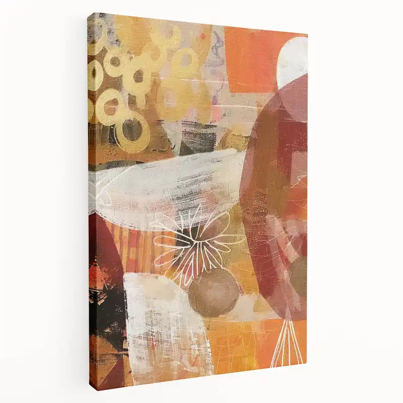 Bold Abstract Fall Wall Art - Warm Orange and Yellow Autumn Decor Mega Sale
