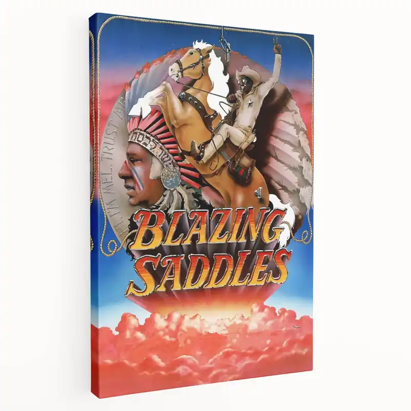 Fresh Stock Blazing Saddles 1970s Vintage Movie Poster Classic 70s Film Art