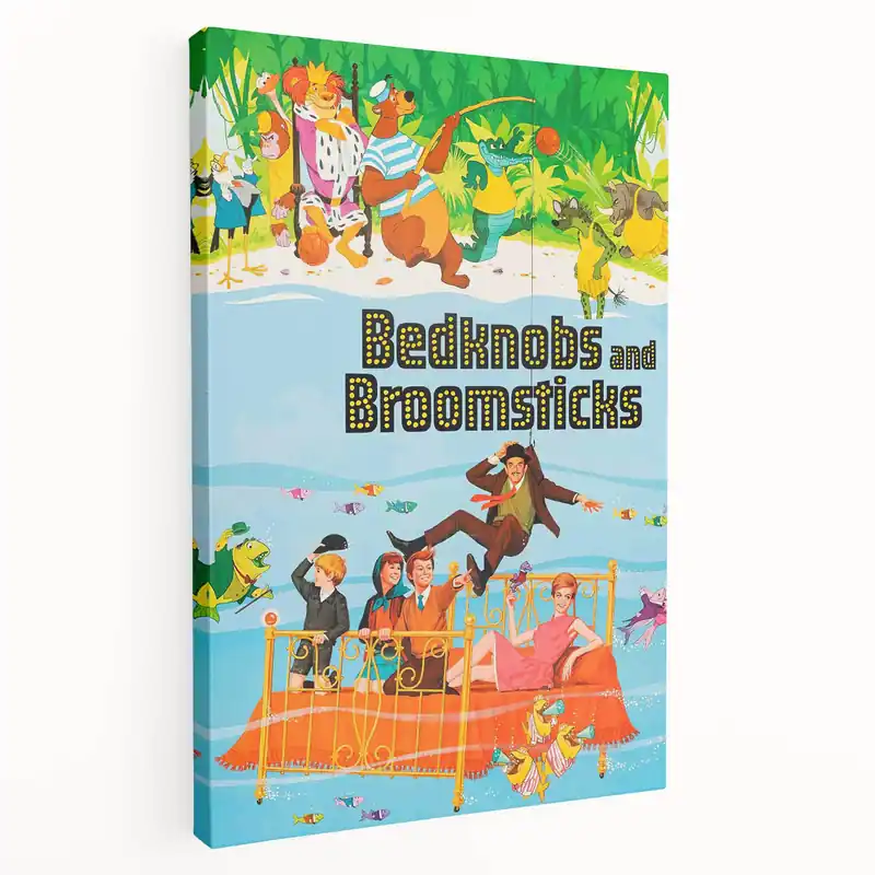 Luxury Bedknobs and Broomsticks 1970s Vintage Movie Poster Retro Cinema Art