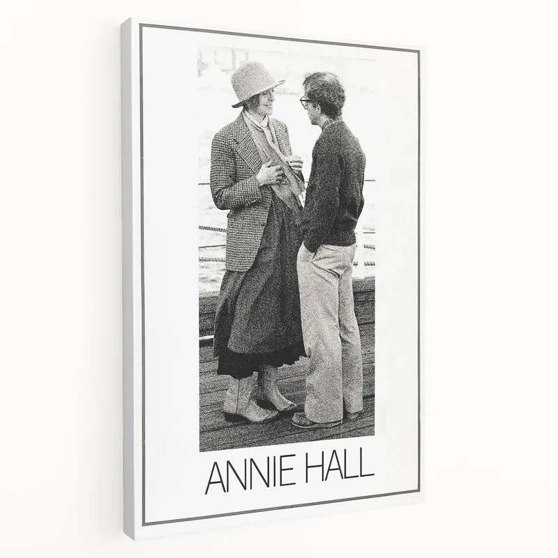 Handmade 1970s Vintage Movie Poster Annie Hall Classic Romance Film Art
