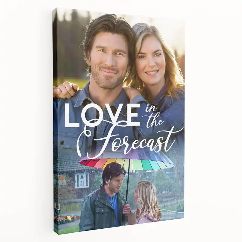 Special Discount 2020s Vintage Movie Poster – Love in the Forecast Retro Film Art