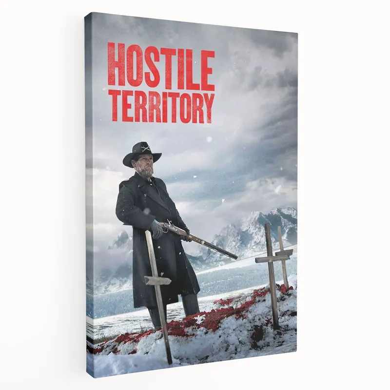 2020s Vintage Movie Poster – Hostile Territory Retro Film Print Top Pick