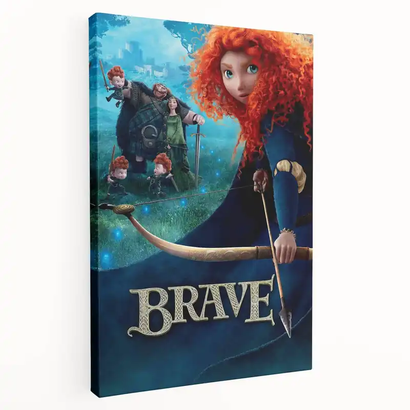 Latest 2010s Movie Poster Art - Brave Retro Vintage Film Print