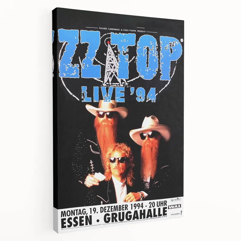 ZZ Top Live '94 Concert Poster - Grugahalle Essen Brand New