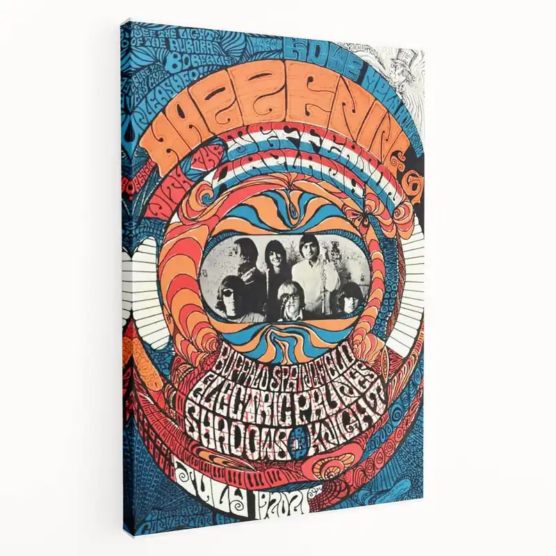 Budget Jefferson Airplane 1960s Psychedelic Concert Poster - Retro Art