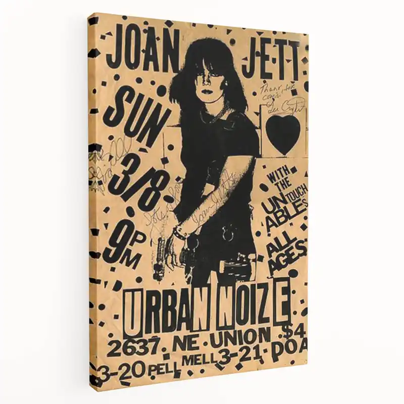 Joan Jett Retro Poster Art - Urban Noize Concert 1985 Seasonal Sale