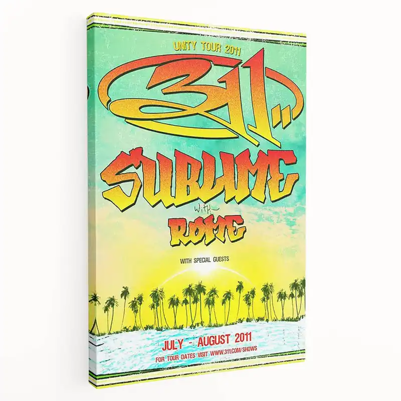 Same Day Shipping 311 Sublime Unity Tour 2011 Poster – Vintage Concert Art