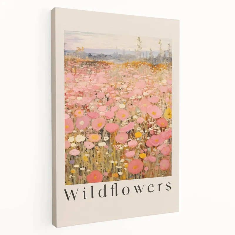 Limited Time Vintage Botanical Art Prints: Soft Wildflower Field