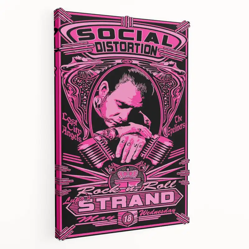 Exclusive Retro Social Distortion Poster - Vintage Punk Rock Wall Art