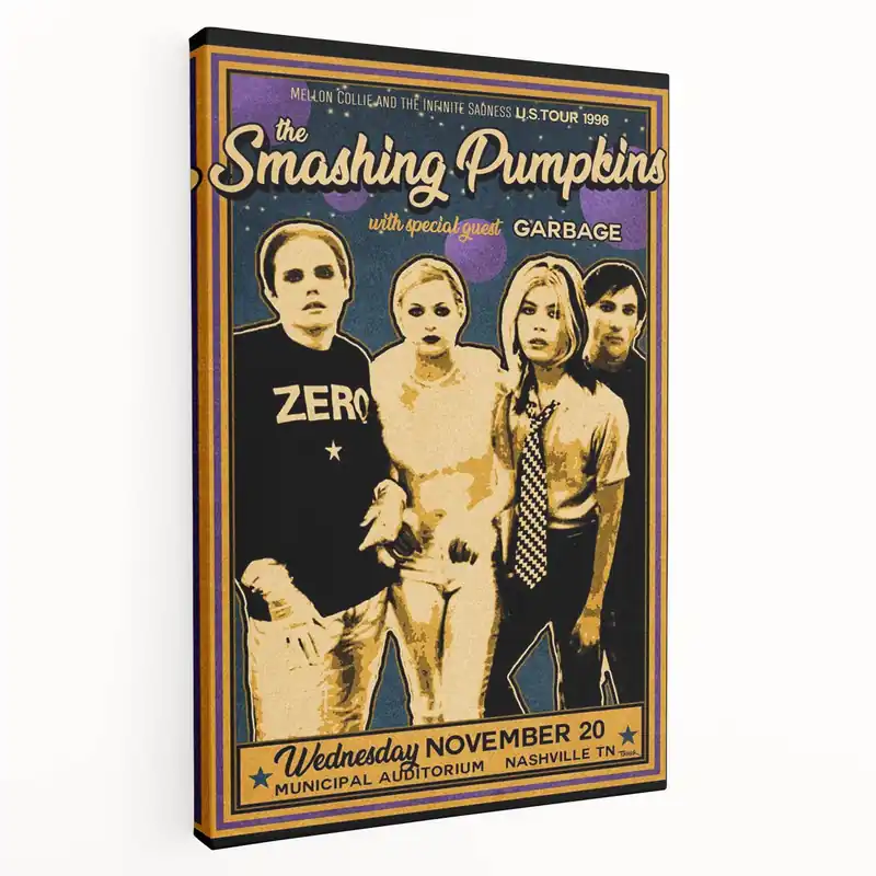 Retro Smashing Pumpkins Poster - Vintage Rock Wall Art Best Choice