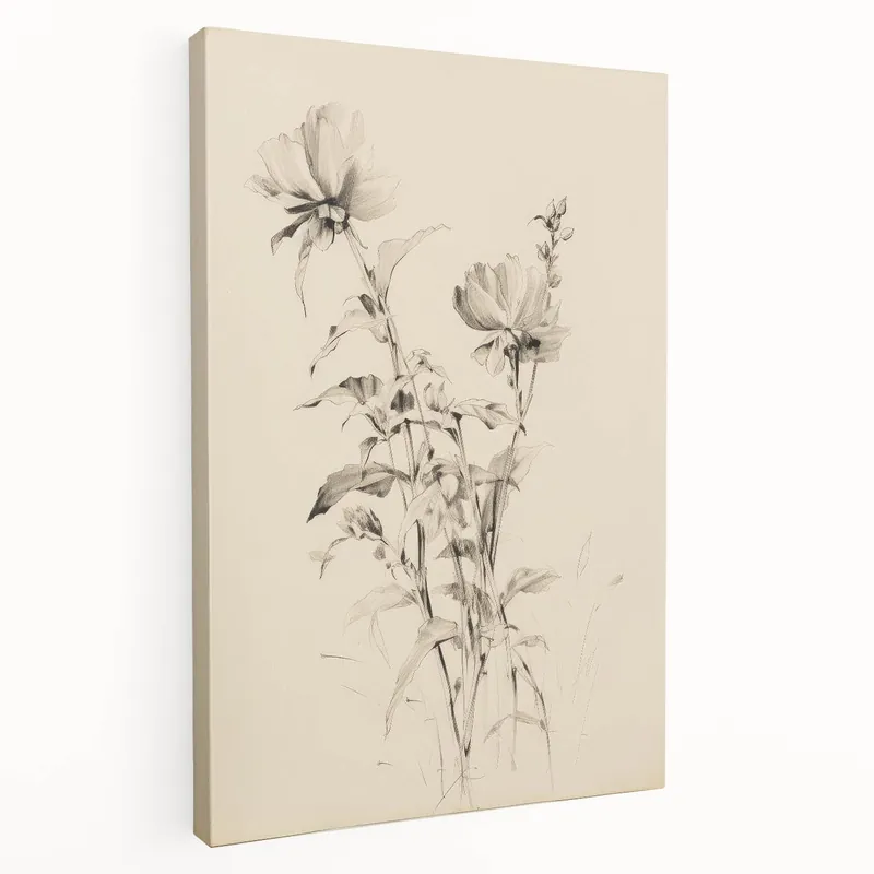 Vintage Botanical Art Prints - Antique Floral Illustrations in Black and White In Demand