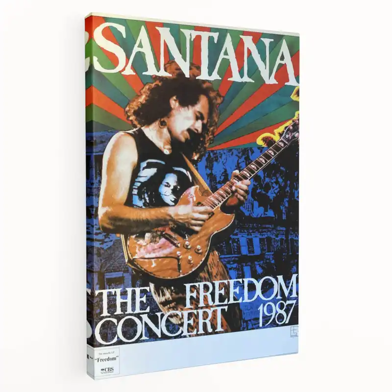Santana Freedom Concert 1987 Poster - Rock & Roll Art Original