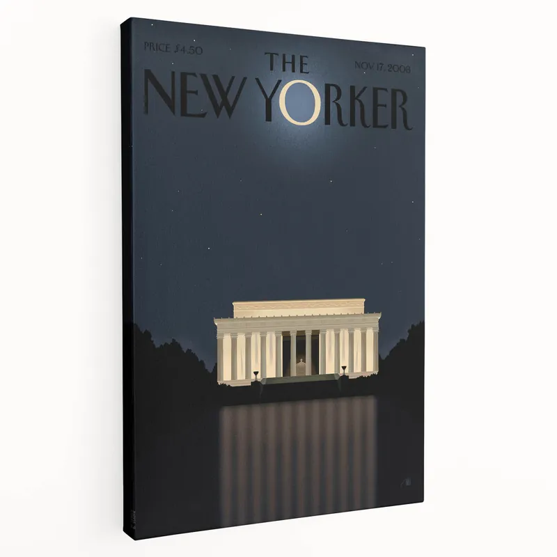 Deal New Yorker Magazine Art - Lincoln Memorial at Night Poster