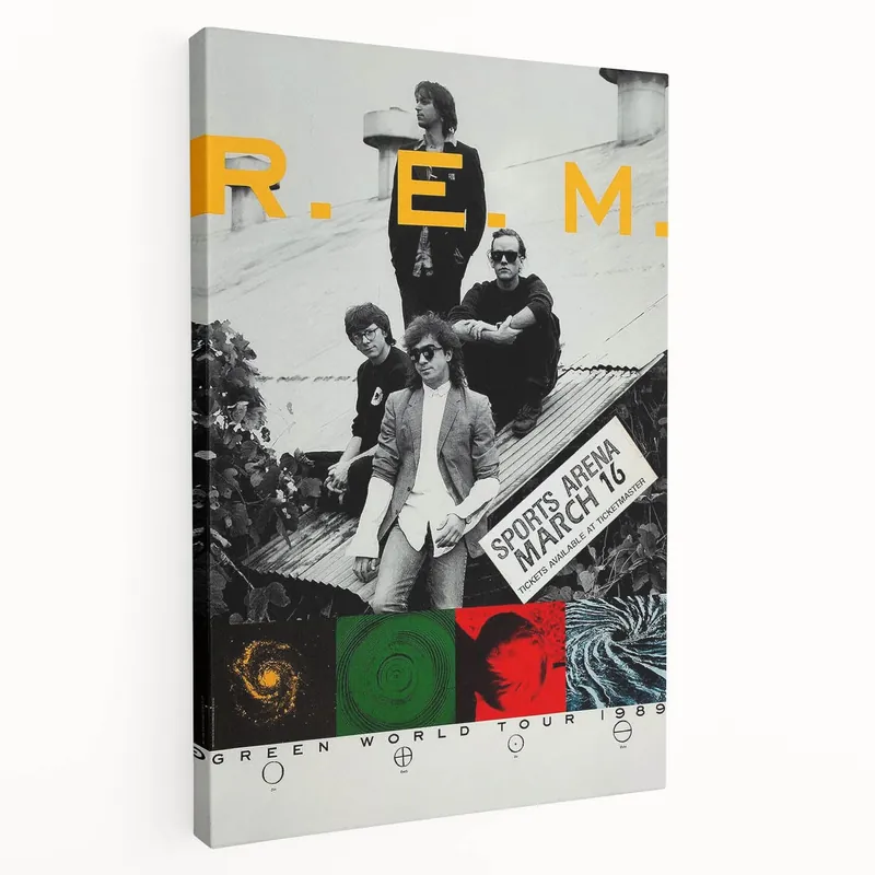 R.E.M. 1989 Green World Tour Poster | Vintage Rock Art Hot Picks