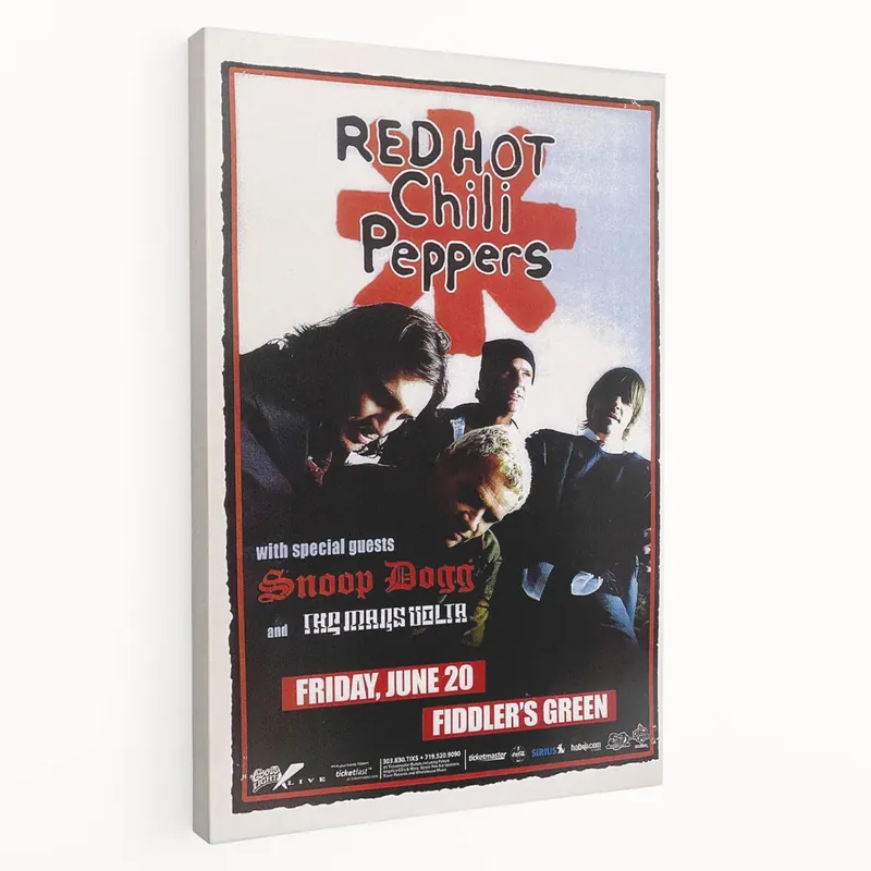 Red Hot Chili Peppers Concert Poster | Vintage Rock Art with Snoop Dogg Super Sale