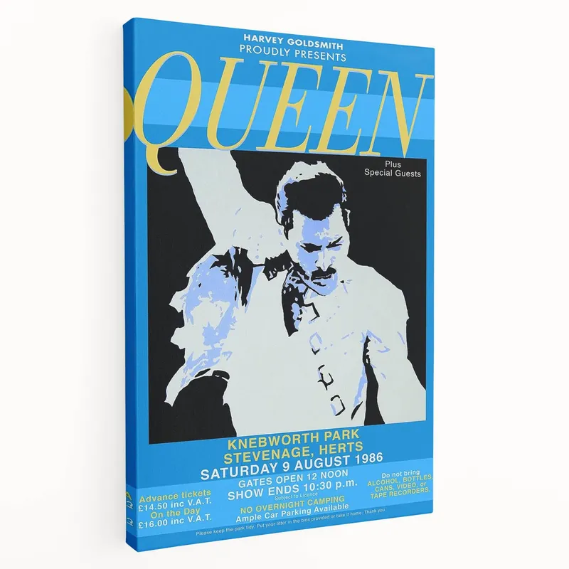 Queen 1986 Knebworth Park Concert Poster - August 9th Exclusive