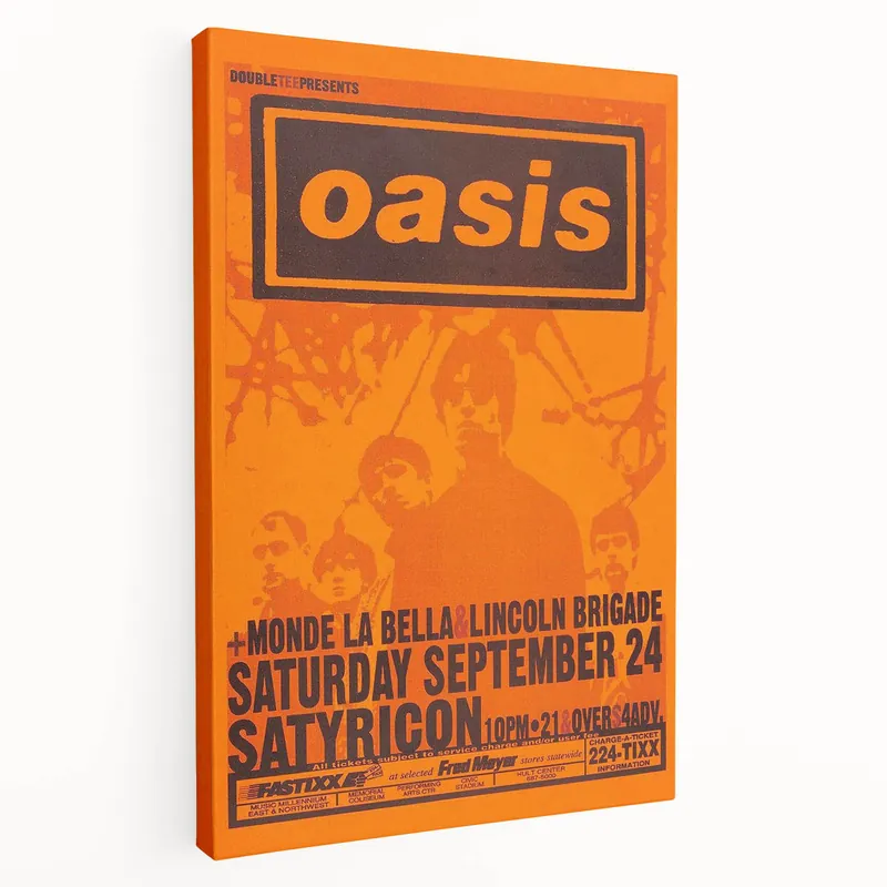 Oasis Concert Poster - Retro Art for Britpop Fans Authentic