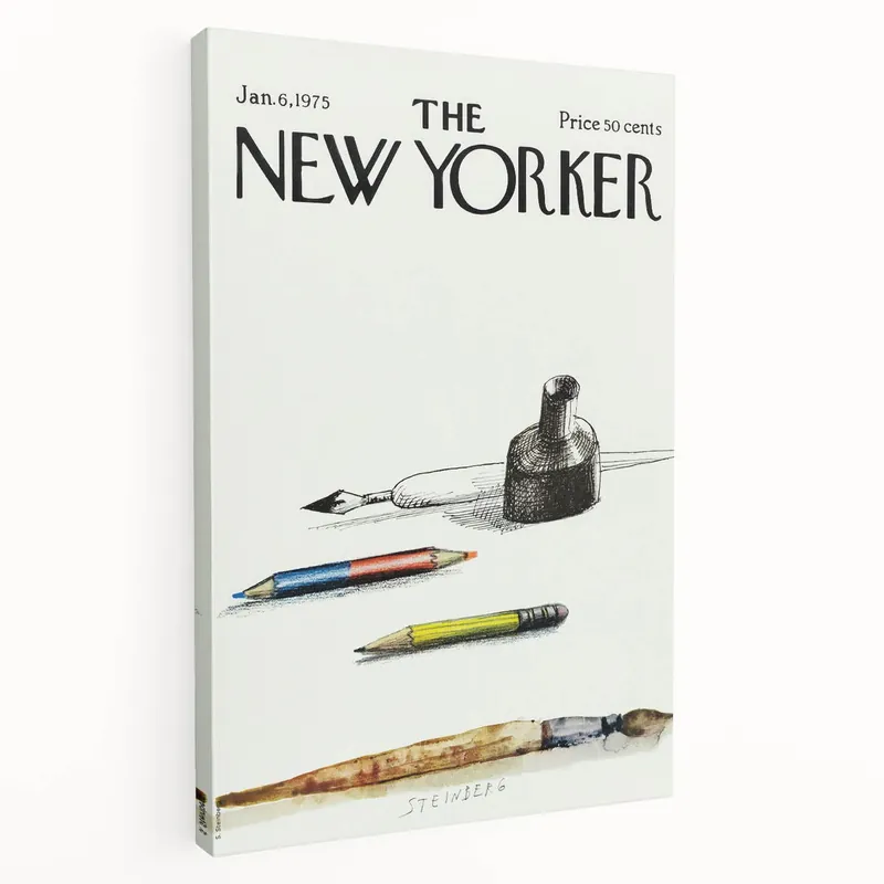 Vintage New Yorker Poster - Classic Illustrations with Pencils & Ink Today Only