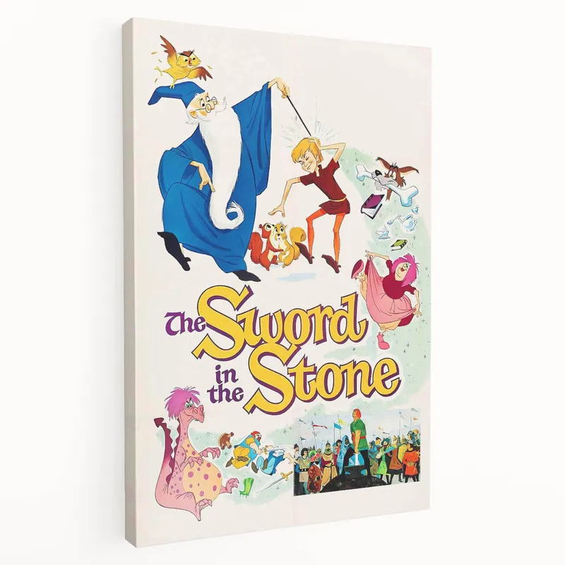 Classic 60s Movie Print - The Sword in the Stone Vintage Poster Certified