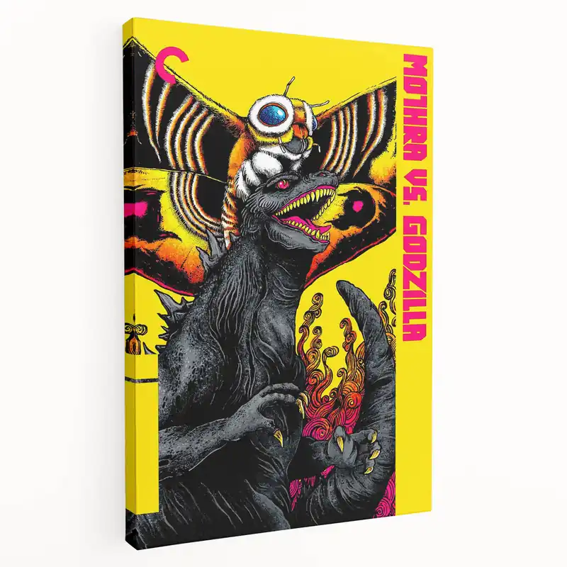 Instant Buy Classic 60s Movie Prints - Mothra vs. Godzilla Vintage Poster