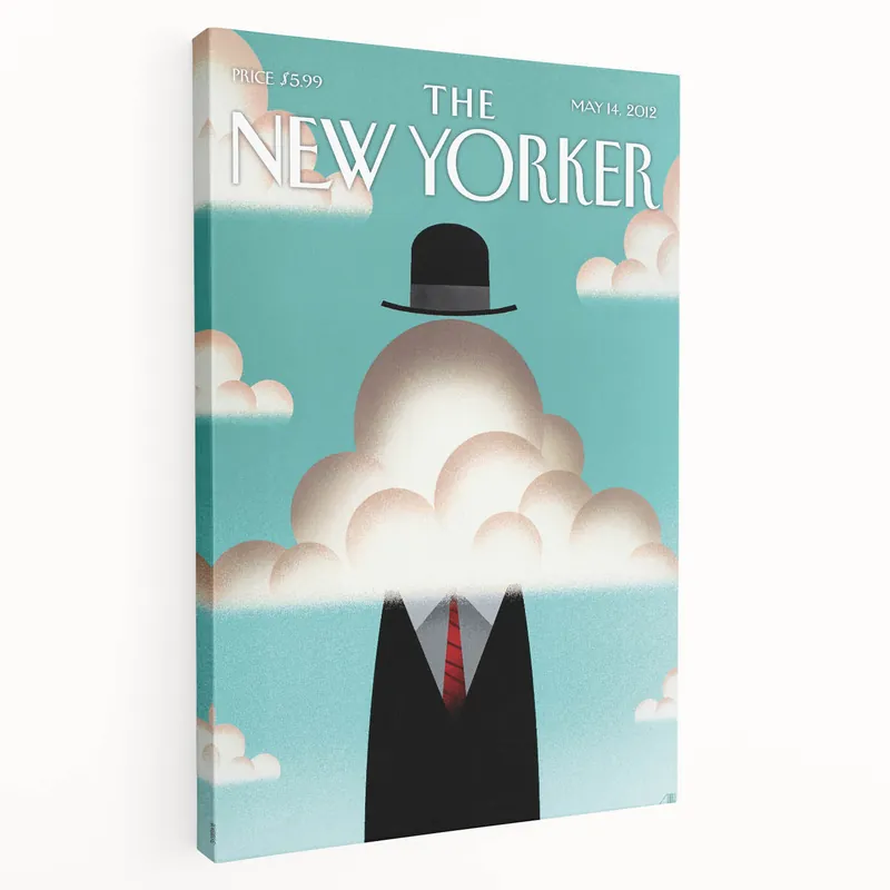 Wholesale Vintage New Yorker Poster – Surreal Man in the Clouds Art Print