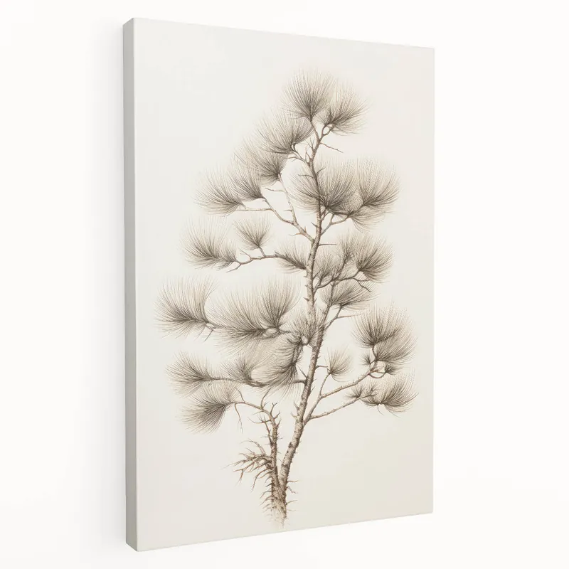 Vintage Botanical Art Prints – Pine Tree Illustration – Elegant Wall Art Limited Time
