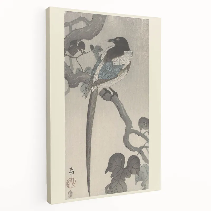 Last Chance Vintage Animal Art - Perched Bird on Branch - Retro Animal Prints