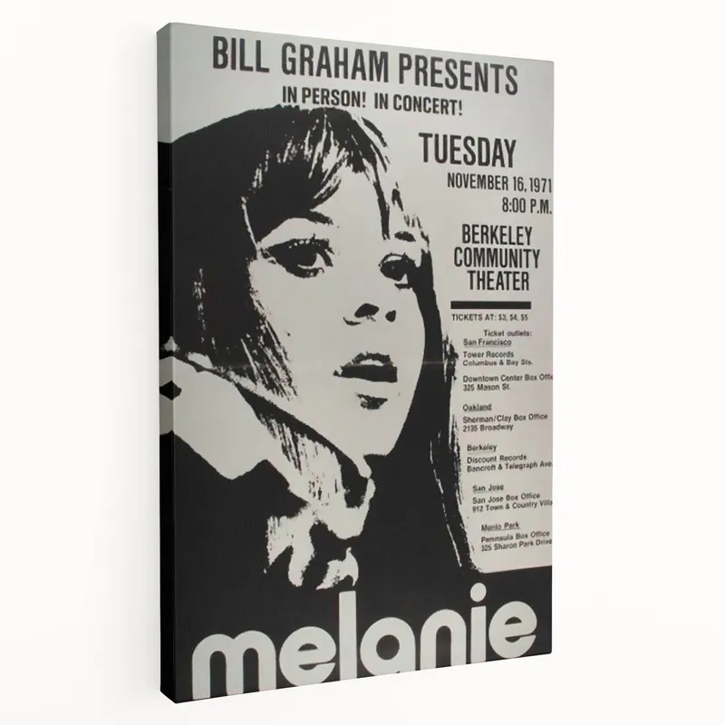 Top Pick Melanie 1971 Concert Poster - Retro Music Wall Art