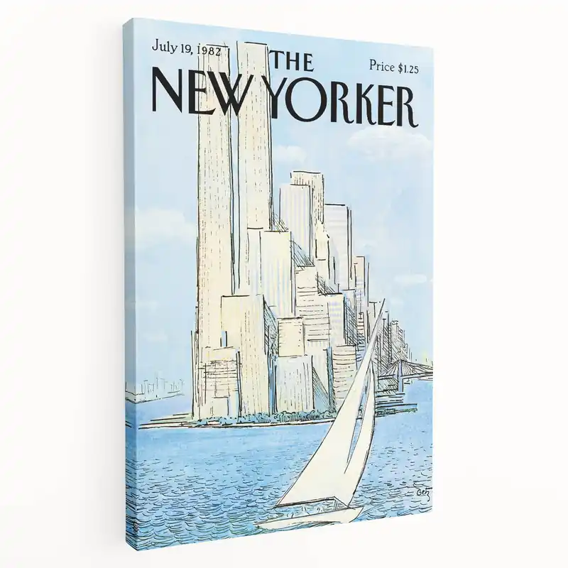 Next Day Delivery New Yorker Magazine Cover Art - Twin Towers Vintage Poster