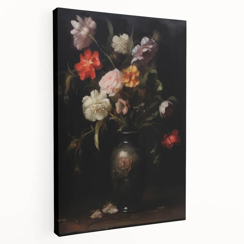 Latest Vintage Botanical Art Print: Floral Vase Still Life Wall Decor