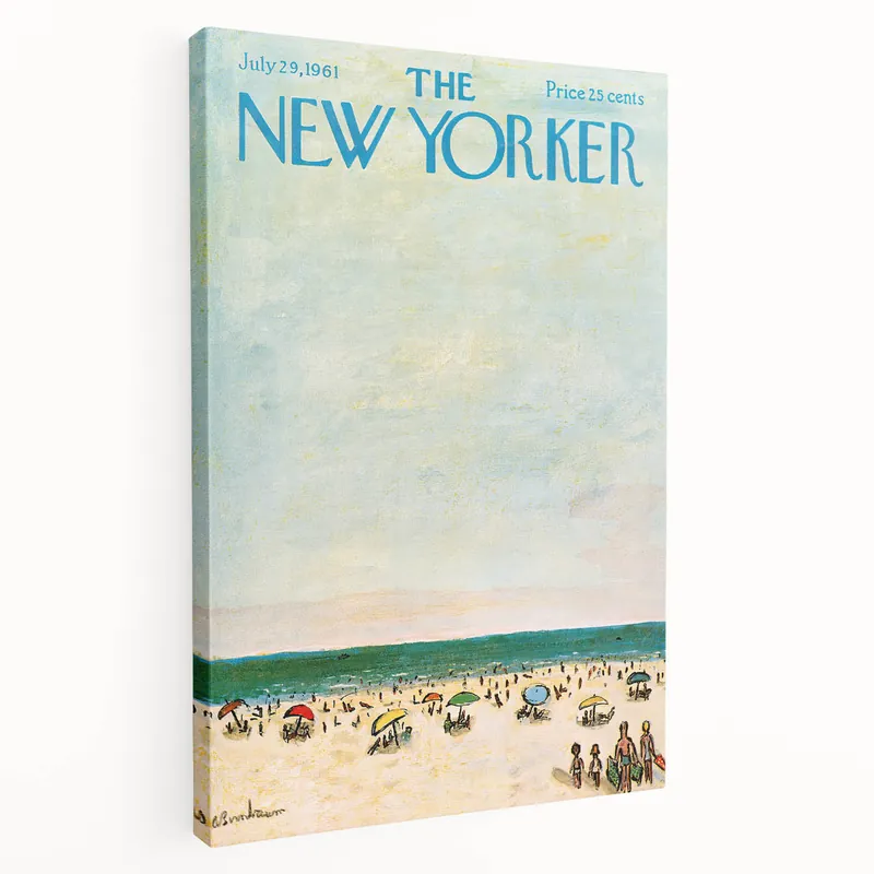 Vintage New Yorker Beach Scene Art – Summer Vibes Wall Decor Don’t Miss Out