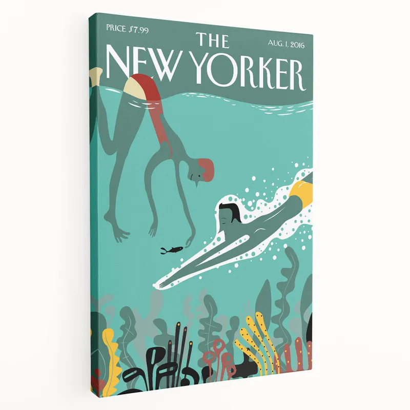 Best Price New Yorker Swimming Art - Underwater Scene Wall Decor