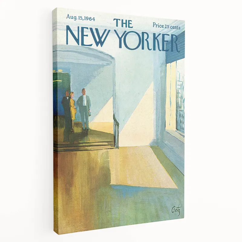 Holiday Sale Vintage New Yorker Poster - Elegant Hallway Scene Wall Art Print